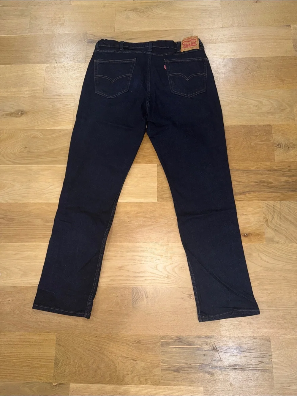 40x32 Levi's Men's Black Slim Straight Jeans